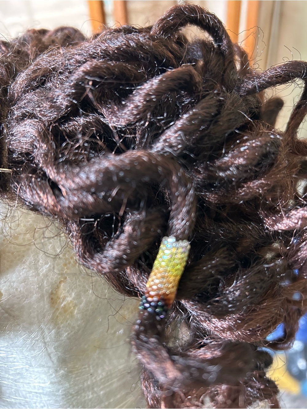 Synthetic Curly Loc Wig in Dark Brown - Women Hair - Picture 5 of 6